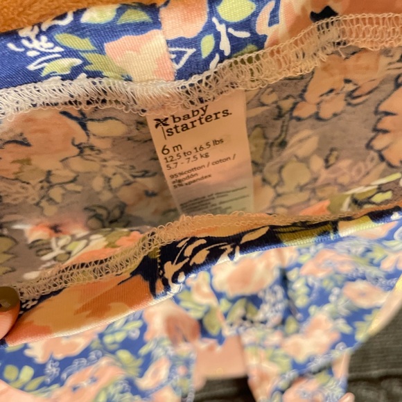 Baby Starters Outfit Floral pink with leggings 6 months - Picture 3 of 6